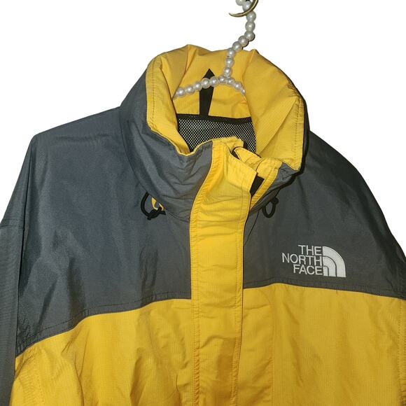 Vintage 90s The North Face Gore-Tex Yellow Grey Ski Jacket Women's Sz M EUC - Picture 3 of 11
